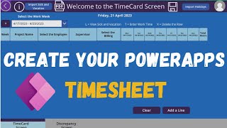 How to Create a PowerApps Timesheet [upl. by Nuriel]