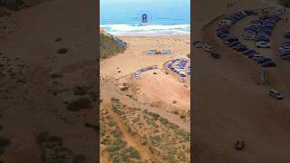 Mirleft Beach by Drone mirleft tiznit drone azulviewsmorocco المغرب plage summer اكسبلور [upl. by Nylemaj]