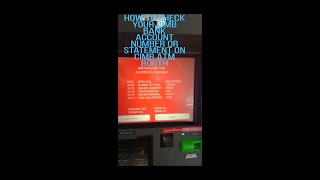 How to View Cimb bank statement or Account number check on Cimb ATM booth [upl. by Esirehc]