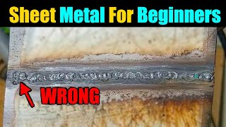 How To Weld Sheet Metal With Flux Core Wire For Beginners  Flux Core Welding Tips And Tricks [upl. by Noeruat]