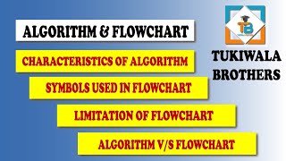 ALGORITHM amp FLOWCHART  FLOWCHART SYMBOL  ITS CHARACTERISTIC amp LIMITATION  ALGORITHM VS FLOWCHART [upl. by Chrisse73]