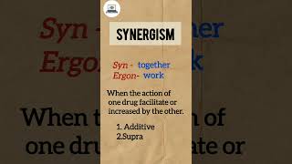 Synergism combined effect of drug pharmacology additive shorts studyfi pharmacy shortvideo [upl. by Lucic676]