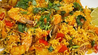 Cómo Preparar Un Rico Arroz Con Camarones La Cocina De Sol [upl. by Sinclare197]