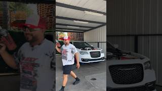 Preparing Chrysler 300 hellcat for twotone vinyl wrap chryslersrt hellcat carwraps viral [upl. by Nathan]