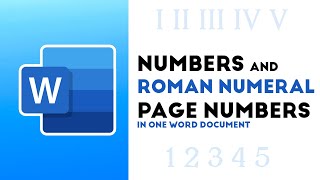 How to put Roman numerals and page numbers in word  The Easiest Way [upl. by Cassy]