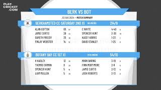 Berkhamsted CC Saturday 2nd XI v Botany Bay CC 1st XI [upl. by Robb]