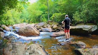 Mountain Trout  Crawfish Catch n Cook at a Stream [upl. by Shalne]