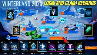 How to Complete Winterland 2023 Event  New Event Free Fire  Emote Free Rewards Kaise Milega [upl. by Aicineohp]