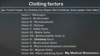 Clotting Factors  My Medical Mnemonics [upl. by Sergei637]