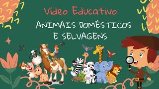 🐶Animais Domésticos e Selvagens 👉Educação Infantil ✅️Vídeo educativo 📗Série Plano de aulas [upl. by Eram]