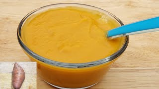 sweet potato puree for baby recipe  Homemade sweet potato puree for babies  baby food ideas [upl. by Atwater148]