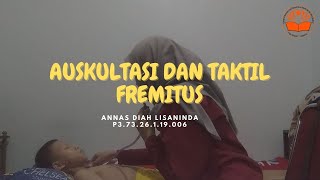 AUSKULTASI DAN TAKTIL FREMITUS FISIOTERAPI [upl. by Ide]