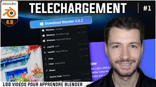 1  TELECHARGER ET INSTALLER GRATUITEMENT BLENDER  Apprendre Blender en 100 vidéos TUTO FR [upl. by Reg430]