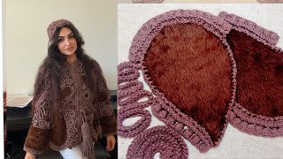 crochet irish coat part 2 قلاببافی کت ایرلندی پارت دوم [upl. by Atinar]