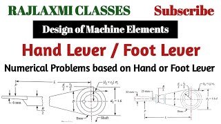 Numerical Problem based on Hand  Foot Lever ll Design of Machine Elements ll Mechanical Engineering [upl. by Becky]