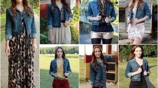 ♡ 7 Ways to Style a Denim Jacket ♡ [upl. by Selassie]