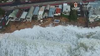 Drone footage of severe coastal erosion on Sydneys Northern Beaches [upl. by Chouest]