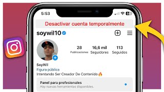 Cómo DESACTIVAR mi CUENTA de INSTAGRAM TEMPORALMENTE 2024 [upl. by Nnaylrebmik]