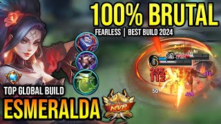 ESMERALDA BEST BUILD 2024  TOP GLOBAL ESMERALDA GAMEPLAY  MOBILE LEGENDS✓ [upl. by Essex]