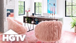 Guest Room and Office Tour  Urban Oasis 2019  HGTV [upl. by Seka680]