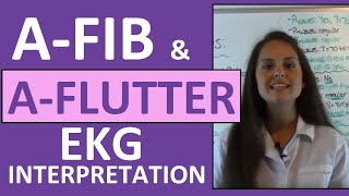 How to Interpret Heart Rhythms on EKG Strips  How to tell the difference between Afib amp Aflutter [upl. by Brandise768]