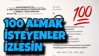 9Sınıf Sağlık Bilgisi ve Trafik Kültürü 2Dönem 2Yazılı [upl. by Prospero]