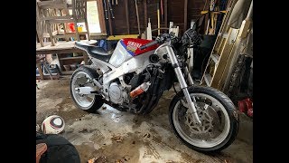 Yamaha FZR1000 Street Fighter Build [upl. by Sowell]