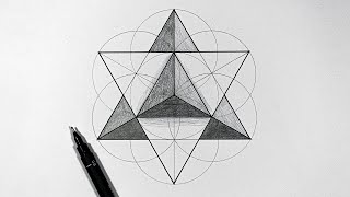 Drawing a Star Tetrahedron  Real Time Sacred Geometry Tutorial [upl. by Thoer]