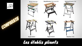 Comparatif et présentation de 6 établis pliants multifonctions [upl. by Kristopher]