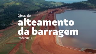 Obras de alteamento da barragem Itabiruçu ItabiraMG [upl. by Cherin167]