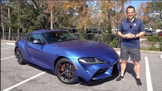 Is the 2023 Toyota GR Supra Manual a BETTER performance car than a Mustang GT [upl. by Falzetta]