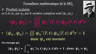 Formalisme mathématique de la Mécanique quantique 1 [upl. by Annai406]