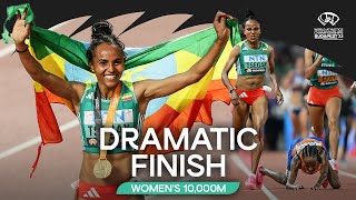 Ethiopian sweep in the womens 10000m 🤯  World Athletics Championships Budapest 23 [upl. by Bushey502]