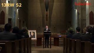 Clays Speech to Hannahs Funeral  13RW 2×13 [upl. by Annahavas]