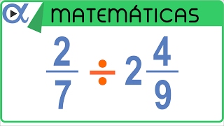 ➗ DIVISIÓN de una FRACCIÓN PROPIA entre una FRACCIÓN MIXTA [upl. by Shirlee]