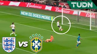 ¡VINICIUS falló una increíble  Inglaterra 00 Brasil  Amistoso Internacional  TUDN [upl. by Dnomad]