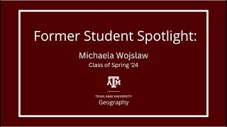 Former Student Spotlight Michaela Wojslaw [upl. by Cheston]