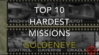 TOP 10 Hardest Missions Goldeneye 00 Agent No Cheats amp Original Hardware  Nintendo 64 [upl. by Kempe81]