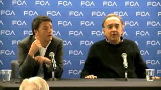 Italian Prime MinisterSergio Marchionne News Conferencein ITALIAN [upl. by Eblehs]