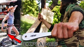 The Magnificent Seven Throw Explained Underhand Knife Throwing Tutorial [upl. by Nahc244]