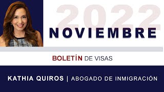 BOLETIN DE VISAS Noviembre  Visa Bulletin November 2022 [upl. by Catriona]