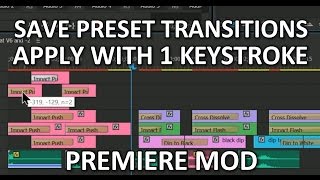 Save and apply a preset transition in Premiere [upl. by Aitnic]