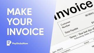 Invoice Generator to Make Instant Invoices Now  Pay Stubs Now [upl. by Galliett]