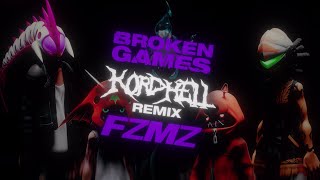 FZMZ  BROKEN GAMES Kordhell Remix Official Video [upl. by Eneles]