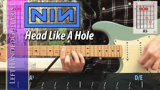 Nine Inch Nails  Head Like A Hole  guitar lesson [upl. by Trini]