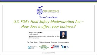 US FDA’s Food Safety Modernization Act  How does it affect your business [upl. by Tepper59]