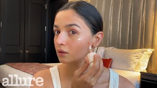 Alia Bhatts 10Minute No Foundation Makeup Routine  Allure [upl. by Haduj]