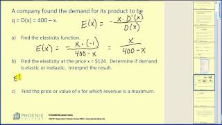 Elasticity of Demand  Part 1 of 2 [upl. by Oiluarb]