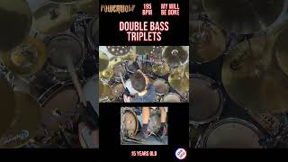 DOUBLE BASS TRIPLETS PRACTICE  POWERWOLF  MY WILL BE DONE  Bosphorus Cymbals shorts 05 [upl. by Baerman]