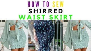 How To Make A Shirred Waist Skirt StepByStep Guide Tutorial [upl. by Retrop19]